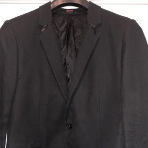 HUGO BOSS Zipper Notch Collar Blazer 42